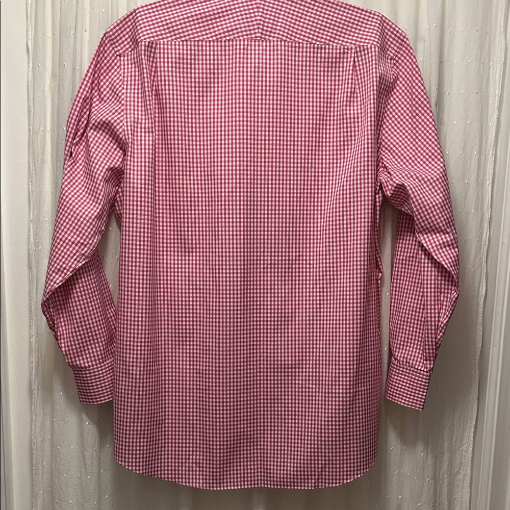 Charles Tyrwhitt Shirt Men’s Red Checkered Dress Button Down - Picture 4 of 14